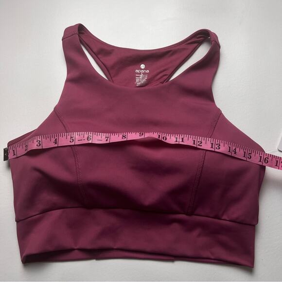 Apana Women's Racerback Padded High Neck Athletic Sporty Workout Bra Sz L - Picture 1 of 10